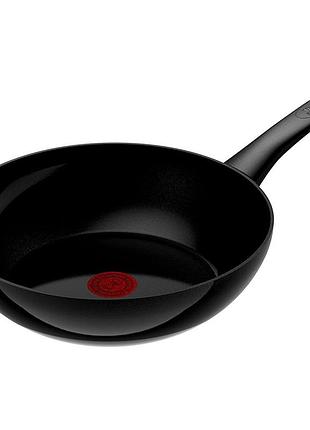 Керамічна сковорода-вок tefal renew on 28 см, модель c43519, з керамічним покриттям