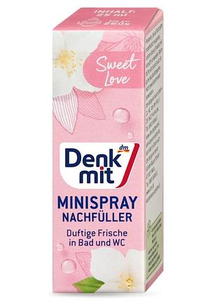 Мини-спрей denkmit sweet love — сменный блок для ароматизации воздуха, 25 мл
