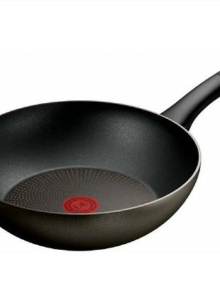 Профессиональная сковорода tefal protech wok 28 см с 6-слойным титановым покрытием titanium 6х (g3051902)