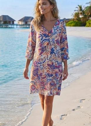 Дуже гарне віскозне легке плаття сукня з рукавами 3/4 з малюнком пейсли від vero moda l р-р