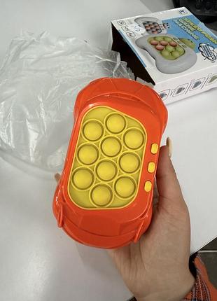 Іграшка speed push game machine pop it, електронна гра на реакцію 200+ рівнів, помаранчева, легке б/в