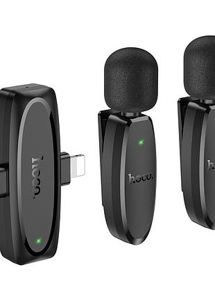 Бездротова мікрофонна система hoco l15 dual-mic (ip/type-c) black