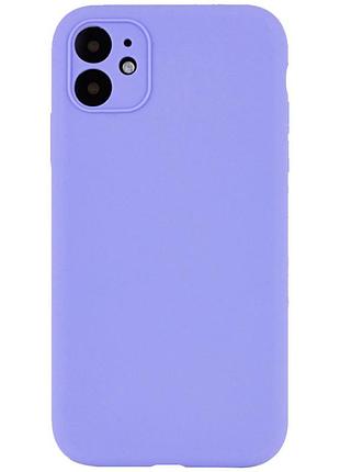 Чехол silicone case full camera protective (aa) no logo для apple iphone 12 (6.1") сиреневый / dasheen
