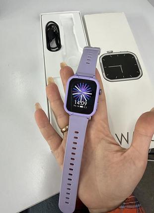 Дитячий смартгодинник modawin hh96 з gps, відеодзвінками, sim-картою, фіолетовий, легке б/в