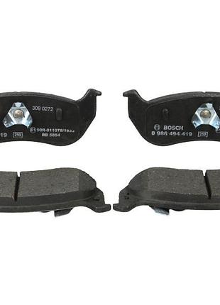 Комплект гальмівних колодок задні bosch 986494419 (з шумопоглинаючою пластиною), jeep cherokee, liberty, wrangler ii