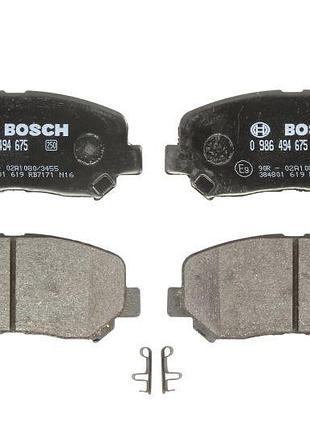 Комплект гальмівних колодок передні bosch 986494675 (з шумопоглинаючою пластиною), mazda cx-5 2.0-2.5h 11.11-