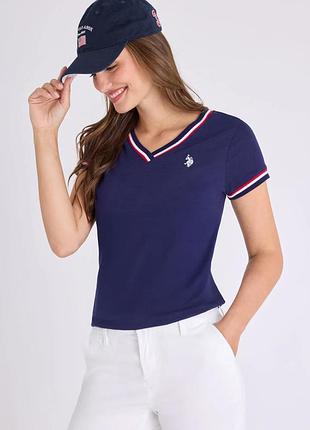 Футболка женская u.s. polo assn синяя, размер xs