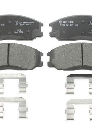 Комплект тормозных колодок передние bosch 986494650 hyundai h-1, h-1 / starex, h-1 cargo, highway, santa fé i, santa fé terracan