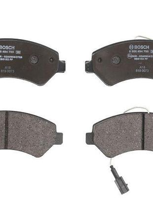 Комплект тормозных колодок передние bosch 0986494799 citroen jumper iii fiat ducato opel movano c peugeot boxer