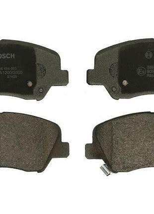Комплект тормозных колодок передние bosch 986494563 (с шумопоглощающей пластиной), hyundai accent iv, i20 active