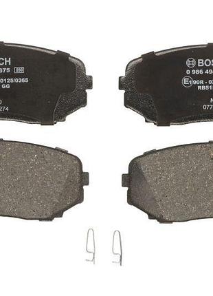 Комплект тормозных колодок передние bosch 986494375 (с шумопоглощающей пластиной), ford usa edge lincoln mkx mazda