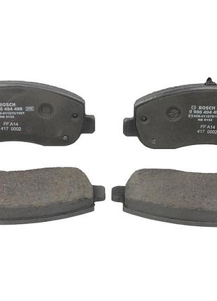 Комплект гальмівних колодок передні bosch 986494498 nissan cabstar e, interstar, nv400 opel movano b renault