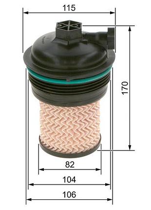 Топливный фильтр bosch f026402247 renault espace v, grand scenic iv, megane iv, scenic iv, talisman 1.5d-2.0d 06.15-