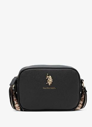 Сумка кросбоді u.s. polo assn classic zip crossbody bag black (27a228-aa00a) оригінал із сша!