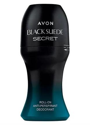 Дезодорант-антиперспірант з кульковим аплікатором avon black suede secret 50 мл