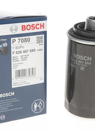 Масляний фільтр bosch f026407080 audi a3, a4 allroad b8, a4 b8, a5, a6 c7, a8 d4, q3, q5, tt seat alhambra, altea, altea xl
