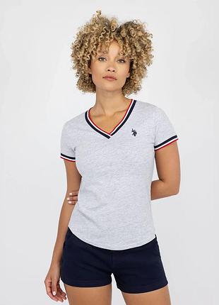 Футболка жіноча u.s. polo assn сіра, розмір xs