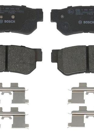 Комплект гальмівних колодок задні bosch 0986494635, hyundai elantra iv, getz, grandeur, highway, matrix, santa fé i, santa fé