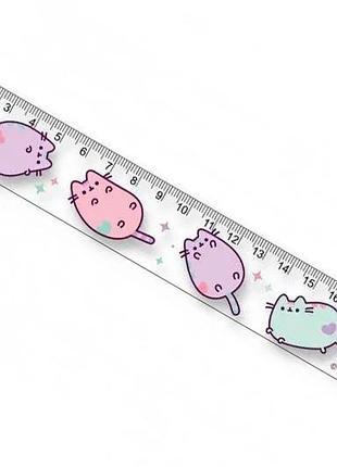 Линейка yes 20 см "pusheen" 370622