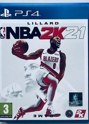 Nba 2k21, б/у, английская версия - диск для playstation 4