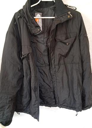 Вінтажна куртка nike acg outer layer 3 розмір m, куртка вітровка куртка найк винтаж gorpcore techwear чорна чоловіча куртка парка з капюшоном