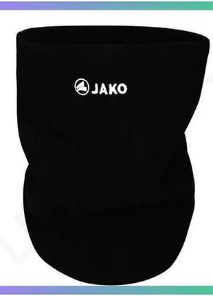 Баф jako черный унисекс osfm микрофлисовый для защиты от ветра и воды спортивный стиль sku_1292-08