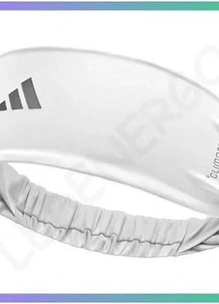 Пов'язка на голову adidas sports headband біла для жінок one size для бігу та фітнесу повітропроникна sku_adac-16400wh