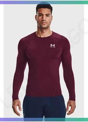 Лонгслів under armour ua hg armour comp бордовий чоловічий компресійний xl для спорту та активності sku_1361524-609
