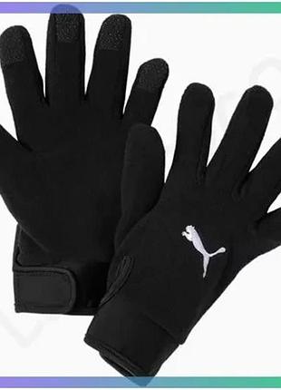 Зимние рукавички puma teamliga 21 черные m/l для футбольных тренировок унитекс рукавицы sku_041706-01
