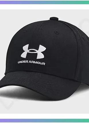 Кепка under armour youth sportstyle lockup черная регулируемая для детей защита от солнца sku_1381646-001