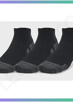 Спортивные носки under armour ua performance tech черные 3 пары для мужчин и женщин низкие sku_1379504-001