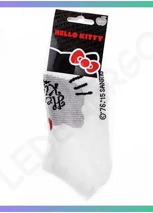 Шкарпетки hello kitty білий сірий 36-41 унісекс мультяшні шкарпетки для дітей комфортні шкарпетки sku_13890128-4
