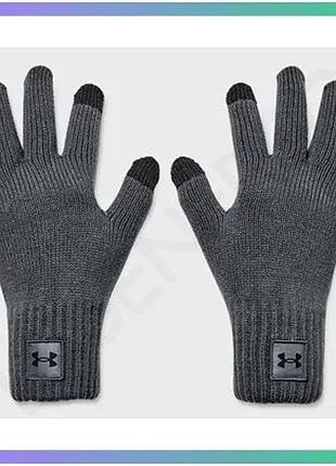 Рукавички under armour halftime gloves сірі чоловічі s/m акрилові спортивні рукавички для активного ві sku_1373157-012