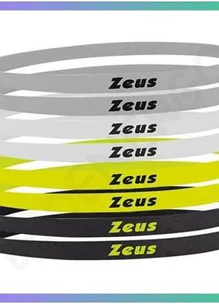 Набор повязок на голову zeus set hairbands 8 штук серый белый желтый черный для спорта унисекс sku_z01620