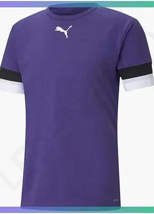 Футболка чоловіча puma teamrise jersey фіолетова l для футболу 100% поліестер спортивний одяг sku_704932-10