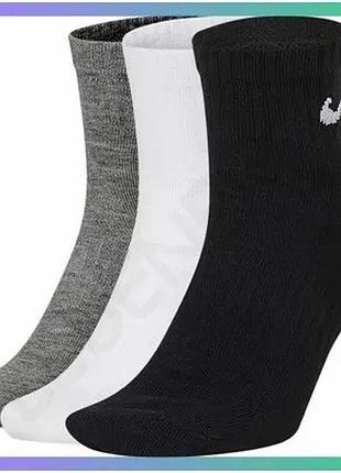 Шкарпетки nike u nk everyday ltwt ankle 3pr черные белые серые унисекс 38-42 для спорта и тренировок sku_sx7677-964