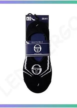 Шкарпетки sergio tacchini 3 пары черные женские 36-41 спортивные носки для активного отдыха sku_13050380-2