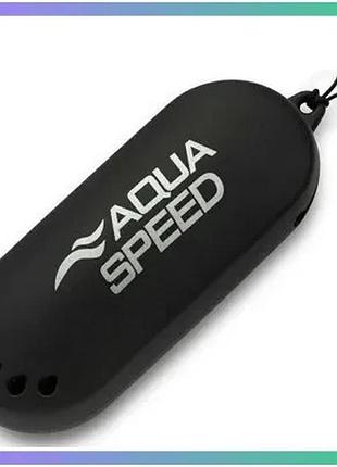 Силиконовый чехол для очков aqua speed черный универсальный футляр для плавания защитный чехол sku_633-07
