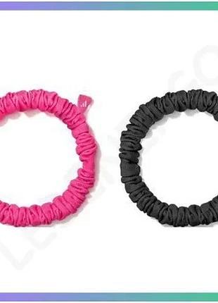 Гумки для волос adidas hair scrunchies 2pk черные и розовые для женщин one size набор резинок для воло sku_adac-16550