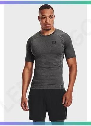 Футболка компресійна under armour hg armour comp ss сірий чоловіча l для тренувань спортивний одяг sku_1361518-090