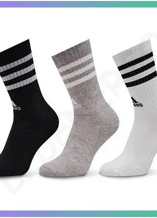 Шкарпетки adidas 3s c spw crw 3p белый серый черный унисекс 37-39 для спорта и повседневной носки sku_ic1323