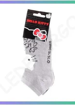 Шкарпетки hello kitty socks світло-сірі 36-41 для дітей унісекс дихаючі шкарпетки для повсякденного но sku_13890128-2