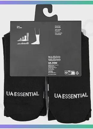 Шкарпетки under armour essential 6pk crew чорний білий сірий уні md для спорту та активного відпочинку sku_1387058-101