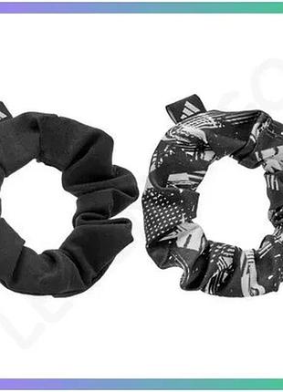 Гумки для волос adidas hair scrunchies 2pk черные и белые для женщин для фитнеса и спорта sku_adac-16500
