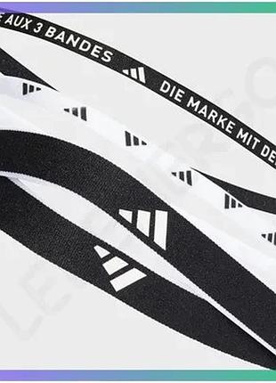 Повязки на голову adidas headban new 3pk черные и белые унисекс для тренировок и спорта sku_ia3031