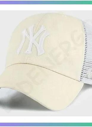 Кепка-тракер 47 brand new york yankees trawler біла універсальна для активного відпочинку та повсякден sku_trwlr17gwp-k0