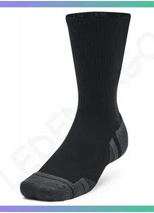 Шкарпетки under armour performance tech crew черные 3 пары xl для спорта и тренировок sku_1379512-001