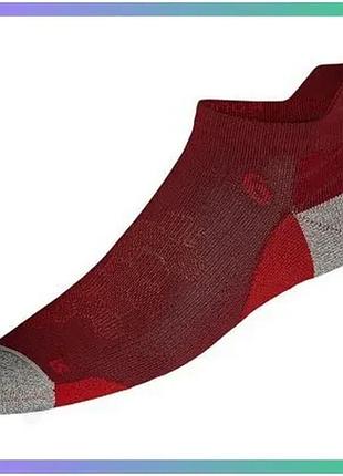 Спортивные носки asics road neutral ankle single tab бордовые и серые унисекс 35-38 для бега и трениро sku_150226-630