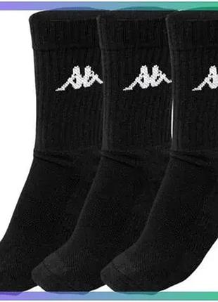 Шкарпетки kappa trisper tennis sock 3pk чорні унісекс 35-38 для спорту та повсякденного носіння sku_303wig0-902