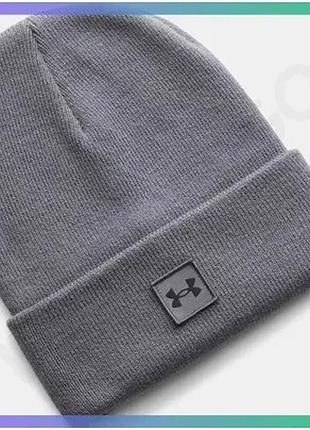Шапка under armour ua halftime cuff серый унисекс спортивная акриловая шапка для мужчин sku_1373155-026